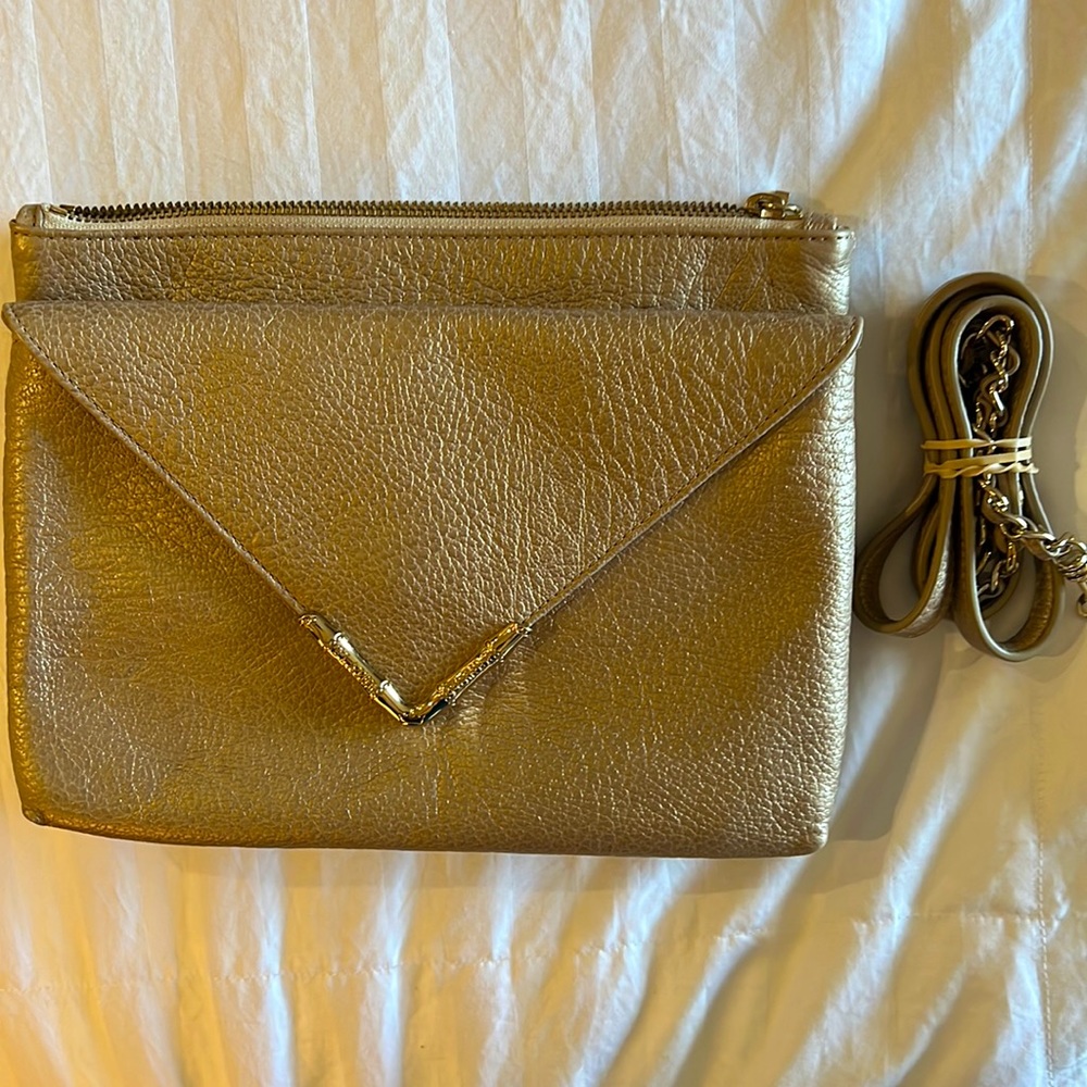 Elaine Turner unused Pewter clutch crossbody